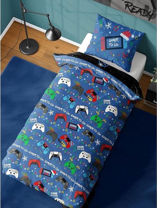 Actual product image Generic Gamer For Life Christmas Duvet Cover Set