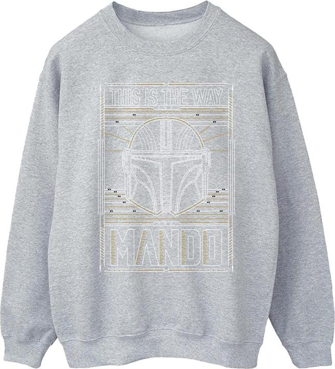 Produktbild Star Wars The Mandalorian The Way Outline Helm Sweatshirt (XXL)