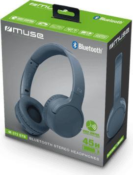 Produktbild Muse Bluetooth Stereo Headphones M-272 BTB On-ear, Wireless, Blue (ANC, 45 h, Kabellos)