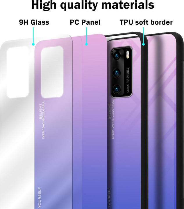 Productafbeelding Cadorabo TPU 2 kleuren glasdekking (Huawei P40)
