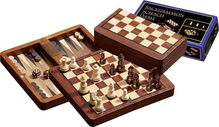 Philos Chess Backgammon Checkers Set