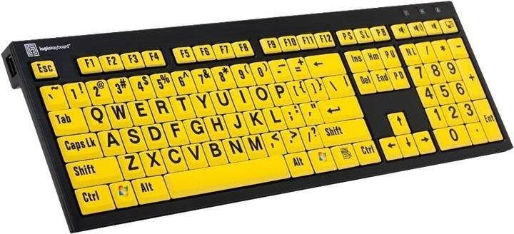 Produktbild Logickeyboard XL Print PC Slim Line NERO (DE, Kabelgebunden)