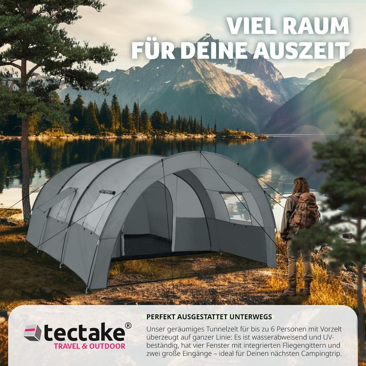 Actual product image tectake Roskilde (Tunnel tent, 7.50 kg, 6 persons)