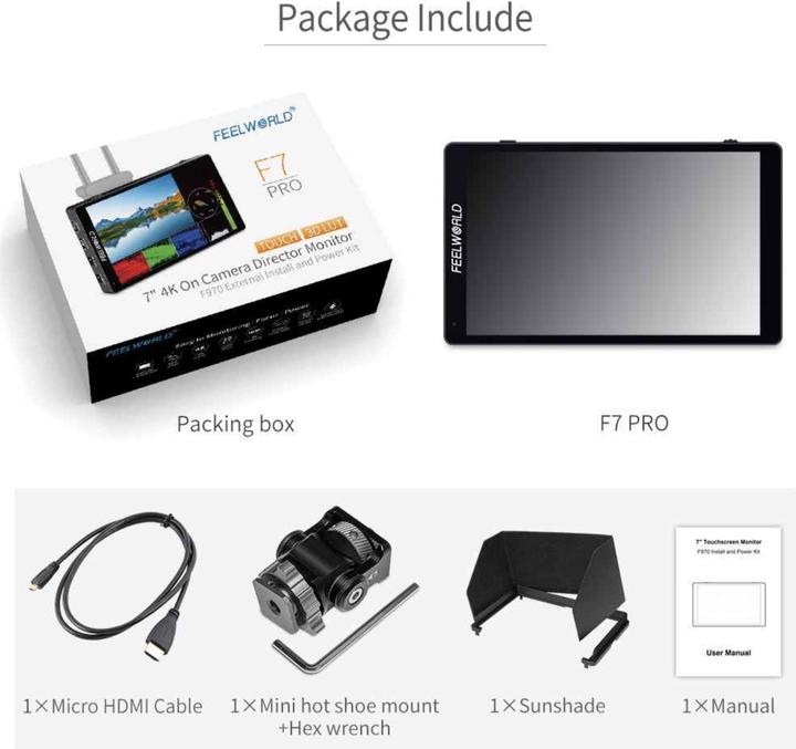 Image du produit Feelworld F7 Pro Moniteur 7 pouces 3D LUT