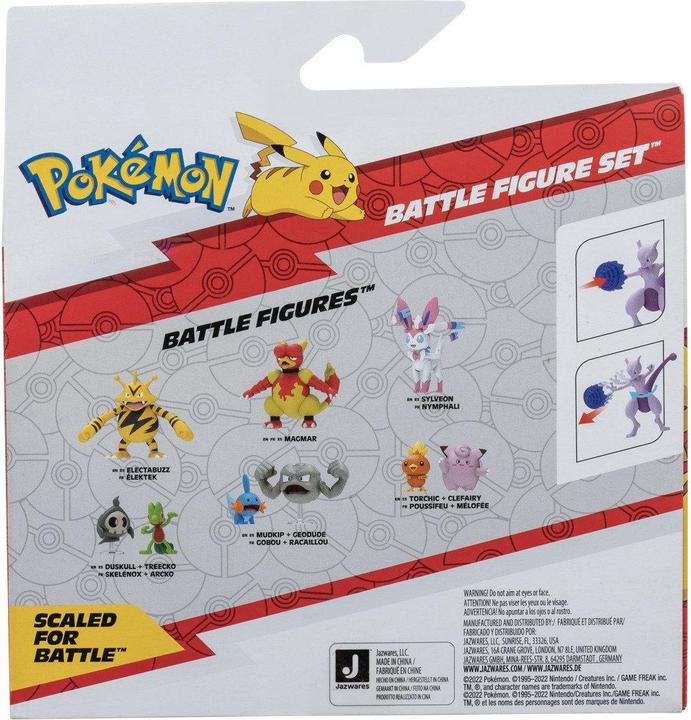 Actual product image Jazwares Pokémon Battle Figure Set - Mewtwo and Mew