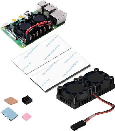 Immagine prodotto HutoPi Kit di raffreddamento a doppia ventola per Raspberry Pi