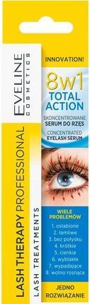 Actual product image Eveline Cosmetics Multi-purpose Eyelash Serum Total Action 8 in 1 (10 ml)