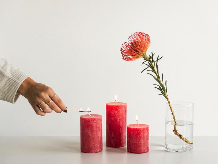 Actual product image Wenzel Cylinder candle / Rustic candle (1 pcs.)