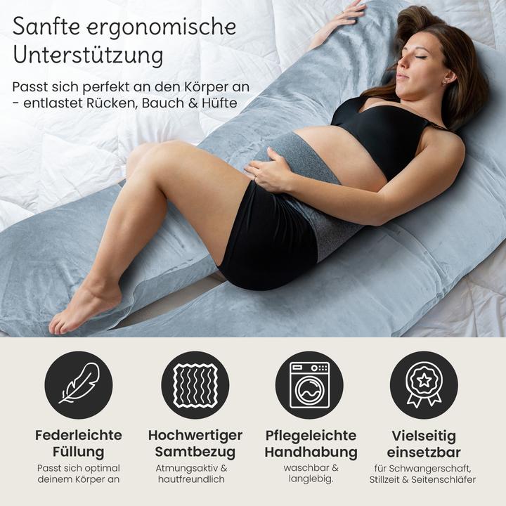 Image du produit Bestschlaf Multifunktions-Körperkissen, Schwangerschaftskissen in U Form, Stillkissen mit abnehmbarem und