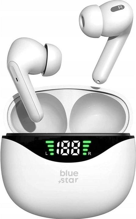Immagine prodotto Wired headphones Blue Star BLUE STAR wireless earphones bluetooth TWS T60 white (4.50 h, Senza fili)