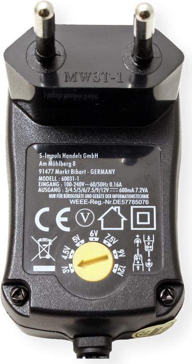 Immagine prodotto OEM Alimentatore universale a spina 1000mA