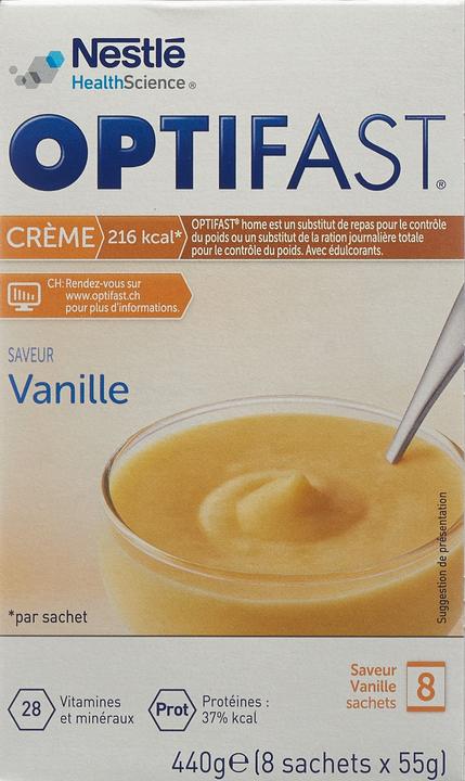 Produktbild Optifast Creme Vanille (Vanille, 8 Stk., 55 g)