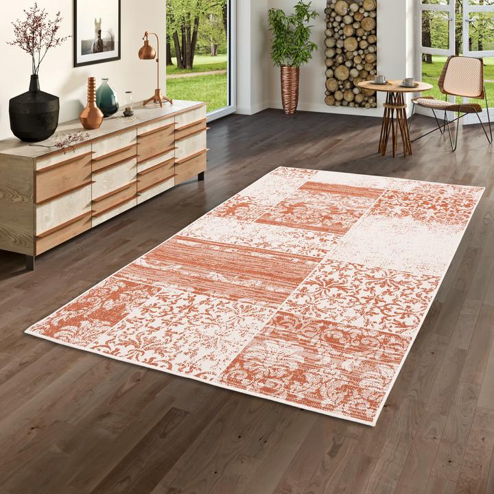 Produktbild Pergamon In & Outdoor Teppich Flachgewebe Carpetto Patchwork (140 x 200 cm)