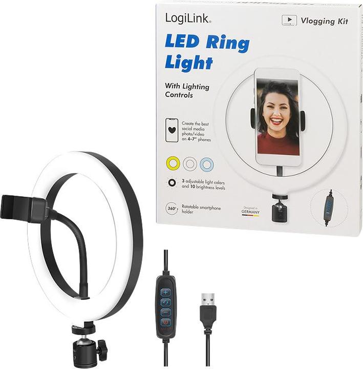 Image du produit LogiLink Éclairage annulaire pour smartphone (éclairage annulaire)