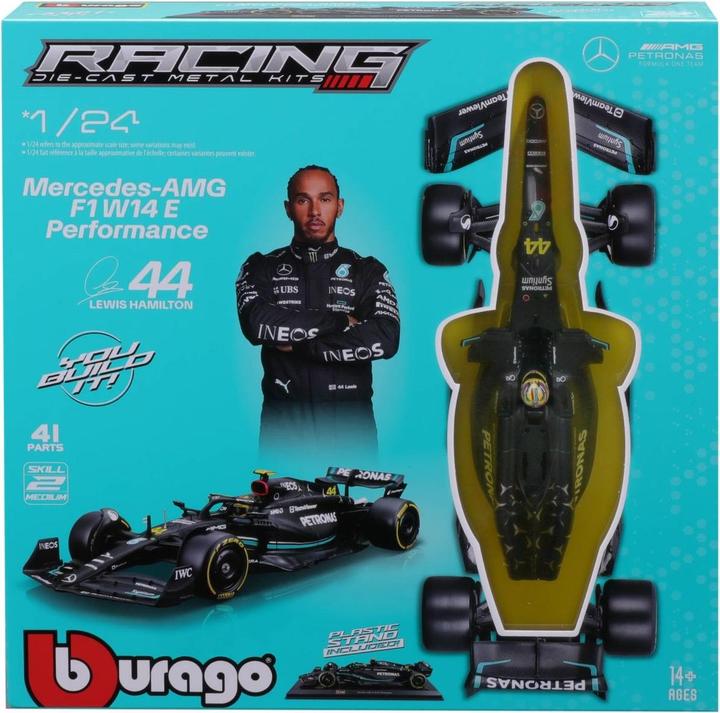 Actual product image Bburago Mercedes-AMG F1 W14 E Perf. 1/24 Kit Hamilton 2024