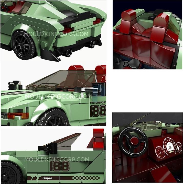 Actual product image Mould King 27046 Mini Luxury Car No. T. Supra (348 parts)