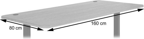 Actual product image Swisshandel24 Tabletop for desks, desk top, 160x80cm light brown (160 x 80 cm)