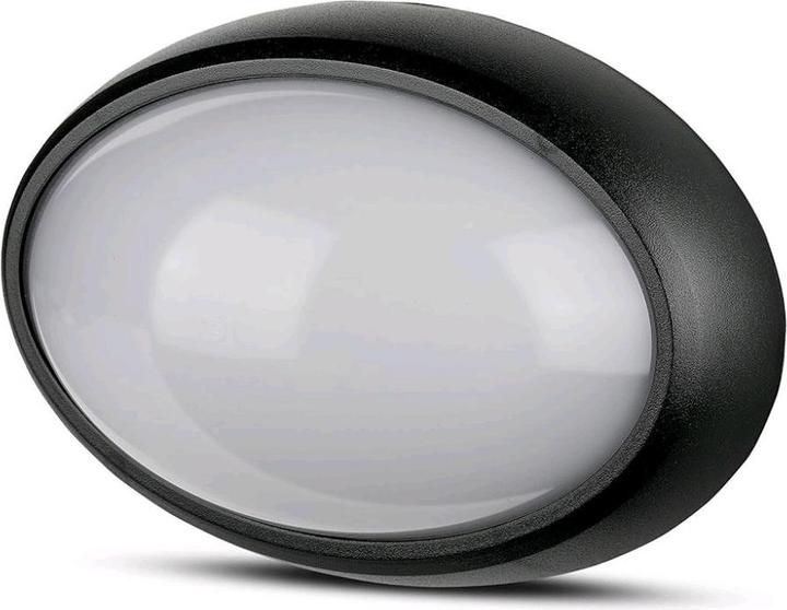 Produktbild V-TAC VT8010B 12W LED Full Oval Deckenleuchte Schwarzer Körper IP54 Warmweiss (840 lm)