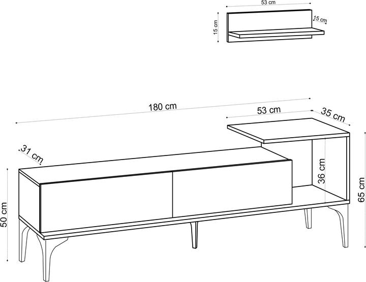 Actual product image Kalune Design Kenna (180 x 35 x 65 cm)
