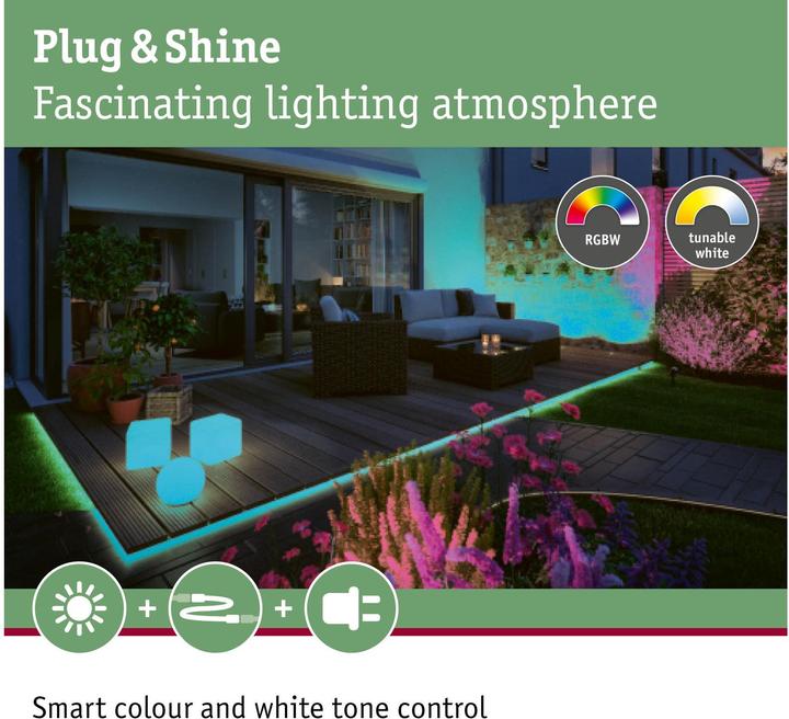 Actual product image Paulmann Outdoor Plug & Shine Stripe Neon (RGBW, 1000 cm, Outdoor)