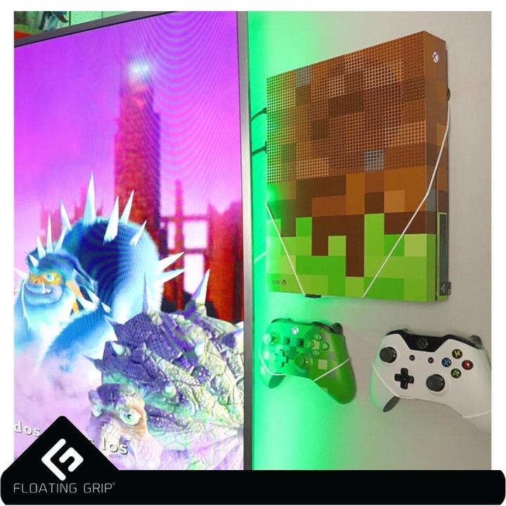 Produktbild Floating Grip Floating Grips Xbox One S and Controller Wall Mounts - Bundle (White) (Xbox One S)