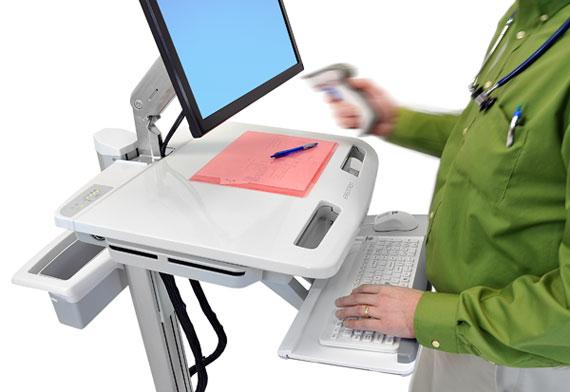 Actual product image Ergotron EMR Cart with LCD Arm, LiFe Powered - Cart for LCD Display / PC Equipment - Ku