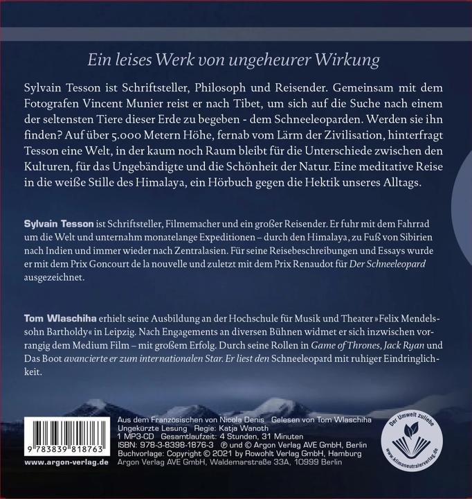 Actual product image The snow leopard (Sylvain Tesson, Nicola Denis, Tom Wlaschiha, German)