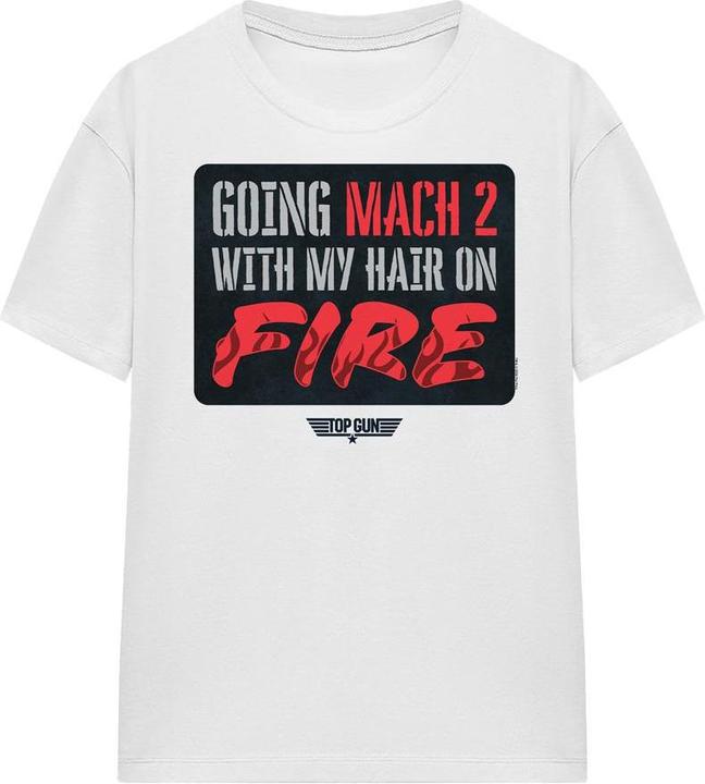 Actual product image Top Gun Unisex Adult Mach 2 Hair On Fire T-Shirt (L)