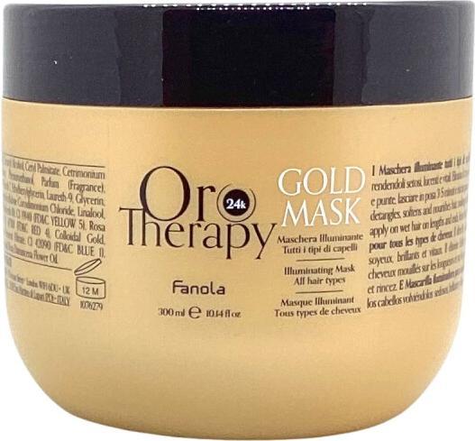 Immagine prodotto Fanola Oro Therapy 24K Gold Mask - Maschera nutriente e ammorbidente per capelli - 300ml (300 ml)