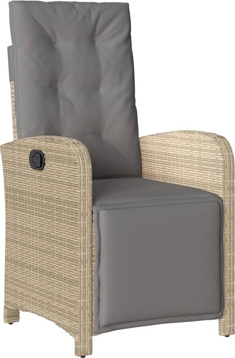 Produktbild VidaXL Gartenmöbel Essgruppe Gartengarnitur Sitzgruppe 5tlg. Beige Poly Rattan (80 cm)