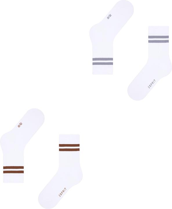 Immagine prodotto Esprit Tennis Stripe 2-Pack Donna (Confezione da 2, 35 - 38)