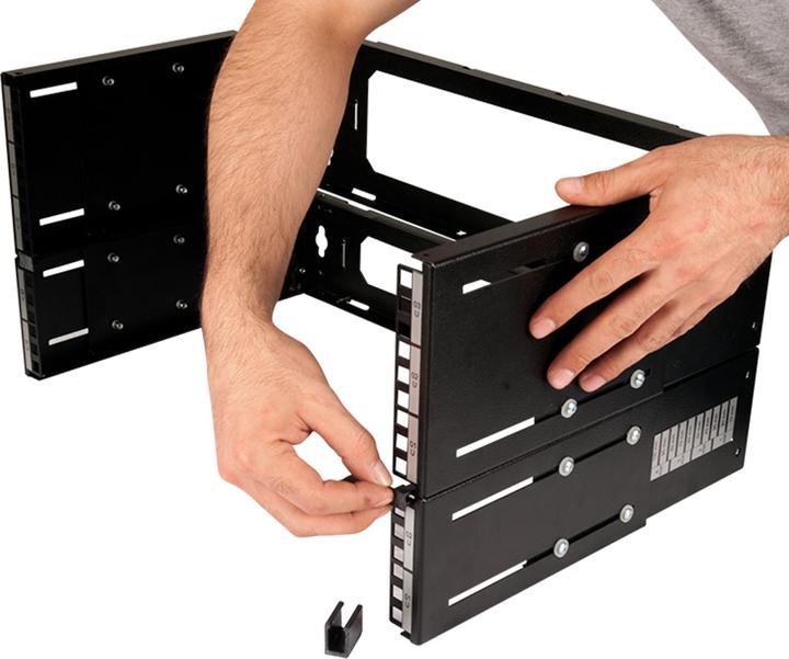 Produktbild Digitus 8HE Wandmontage Patch-Halter 3608x528x225 mm tiefenverstellbar (8 HE, 19 Zoll Rack)