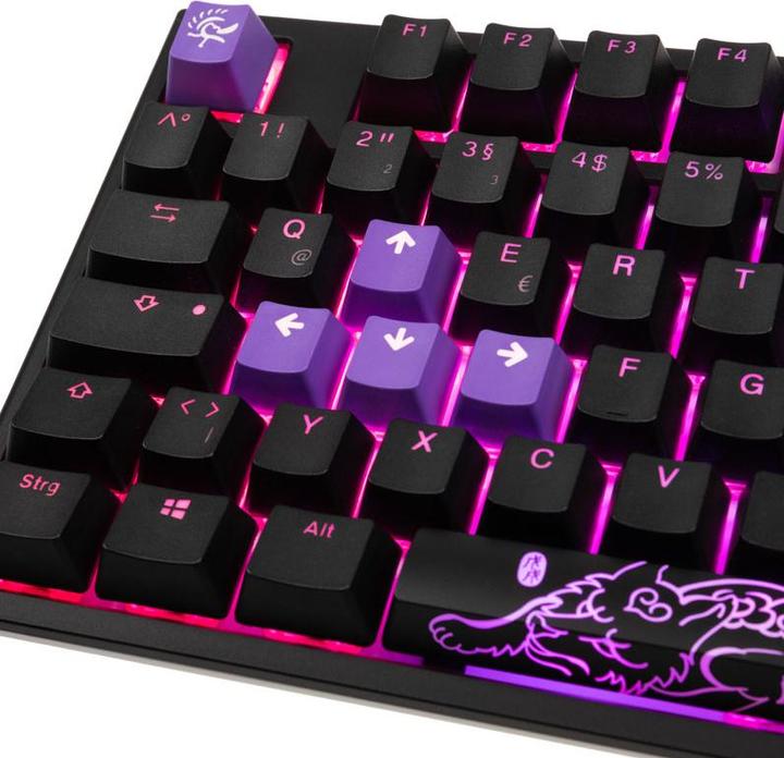 Actual product image Ducky ONE 2 Backlit PBT Gaming Keyboard, MX-Red, RGB LED (DE, Cable)