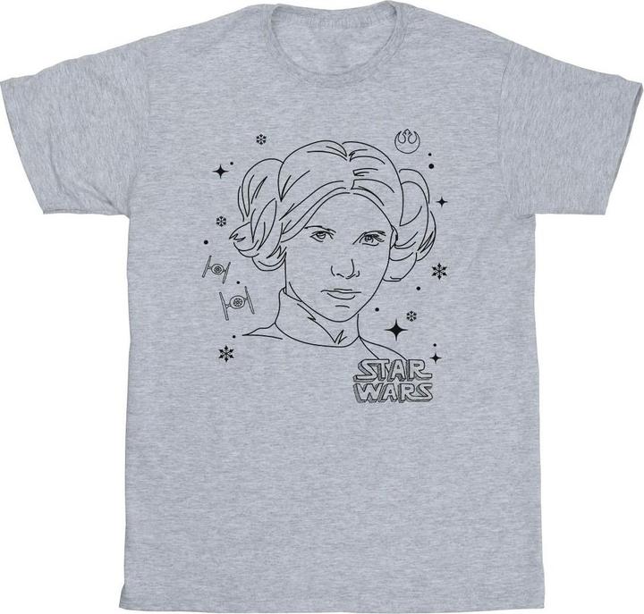 Produktbild Star Wars Episode IV: A New Hope Leia Christmas Sketch TShirt (L)