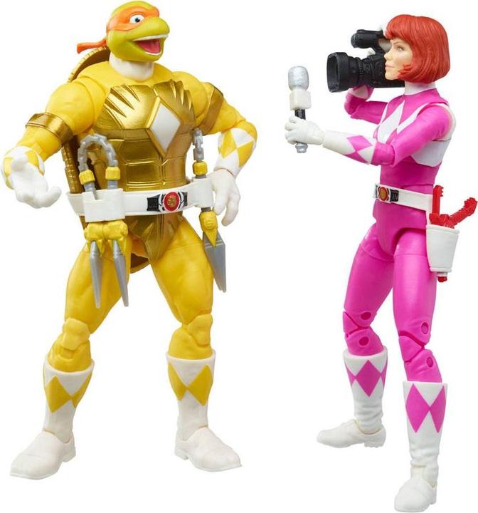 Image du produit Hasbro Power Rangers x TMNT Lightning Collection Figurines 2022 Morphed April O¬¥Neil & Michelangel