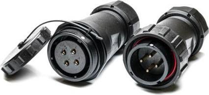 Produktbild Rs Pro Rundsteckverbinder Stecker, Buchse 4-polig / 25.0A Kabelmontage, Lötanschluss IP68