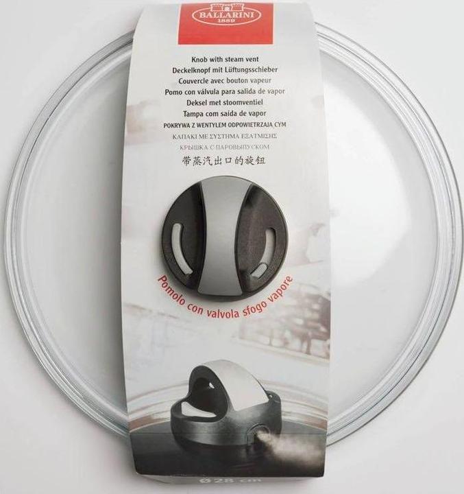 Image du produit Ballarini Couvercle en verre avec soupape à vapeur (26 cm, Verre)