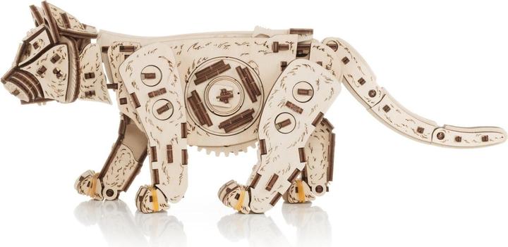 Actual product image Eco Wood Art Mechanical 3D wooden-puzzle - Kitten (natural wood)