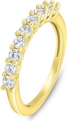 Brilio Silver - Decent gold-plated ring with clear zircons RI063Ya - Circuit: 58 mm (58)