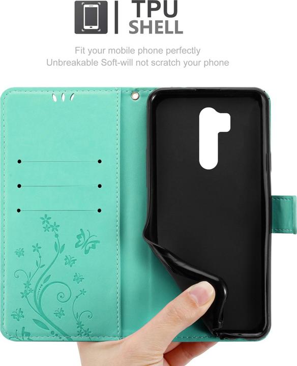 Produktbild Cadorabo Flower Book Hülle für LG G7 ThinQ / FIT / ONE (LG G7 Fit, OnePlus X, LG G7 ThinQ)