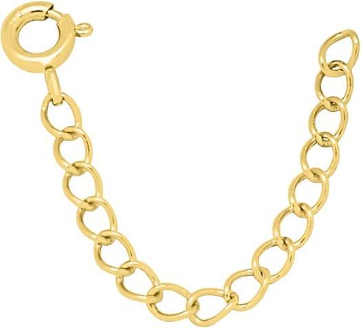 Candy Kettenverlängerung, 925 Sterling Silber, vergoldet (925 Sterling Silber, 18k vergoldet, 5 cm)