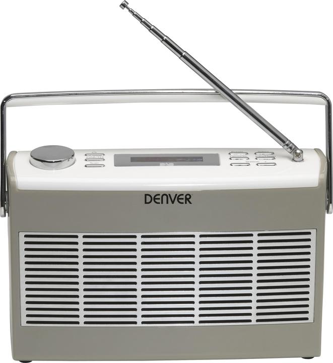 Produktbild Denver DAB-37GREY Radio Receiver Portable Digital Gray, White (DAB+, FM)
