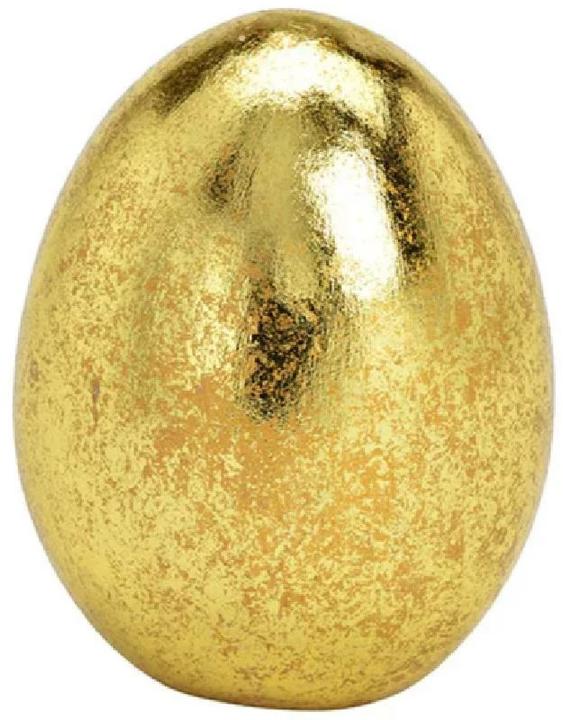 G. Wurm Ei aus Keramik gold (B/H/T) 9x10x9cm (1 x, 9 x 9 x 12 cm)