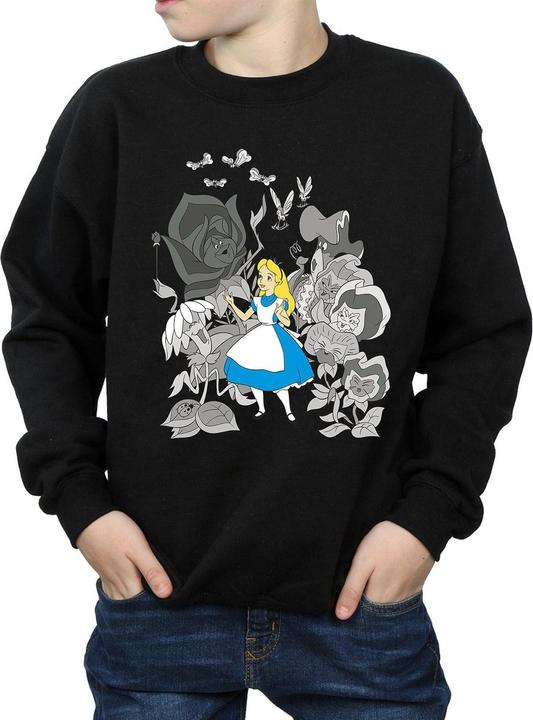 Produktbild Disney Jungen Alice im Wunderland Blumen Sweatshirt (128)
