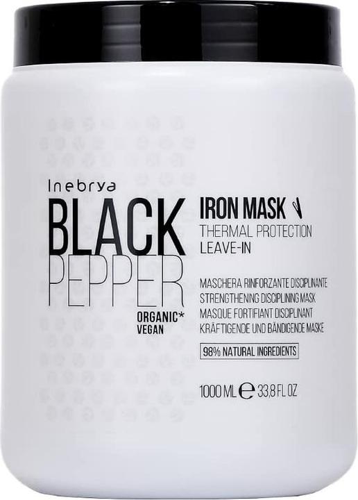 Inebrya INEBRYA Black Pepper Iron Mask dyscyplinująca wzmacniająca maska do włosów 1000ml (1000 ml)