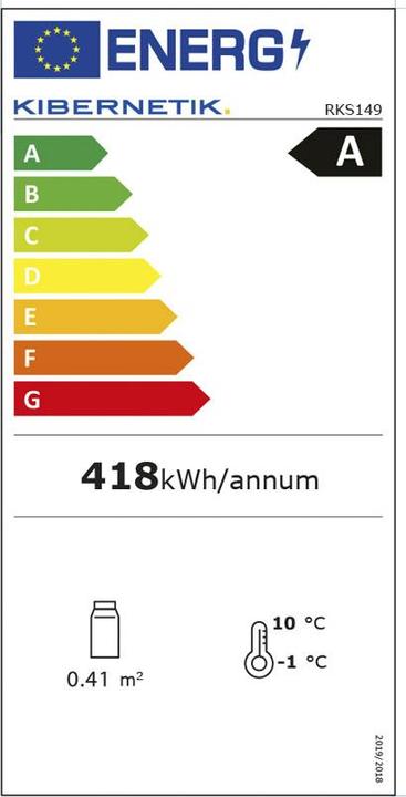 Energie-Label Kibernetik FSP RKS149 Retro (168 l)