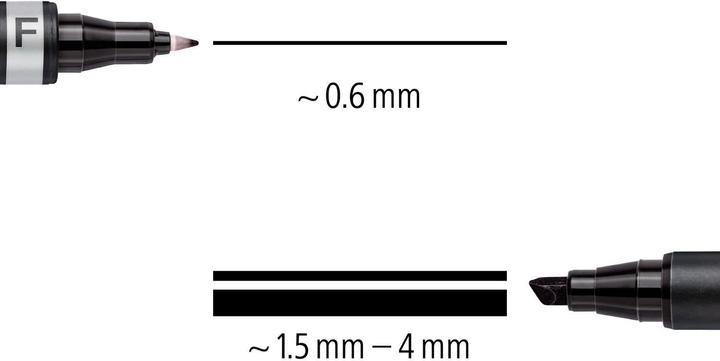 Actual product image Staedtler Lumocolor® permanent duo 348 B (Black, 4 mm, 1 x)