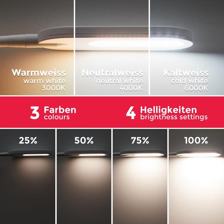 Actual product image B.K.Licht CCT LED floor lamp, matt white, 1xLED platinum/6.5W (600 lm)