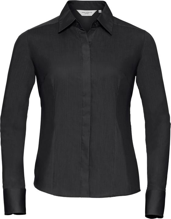 Produktbild Russell Collection Popelin Bluse Hemd Langarm Pflegeleicht Tailliert (4XL)