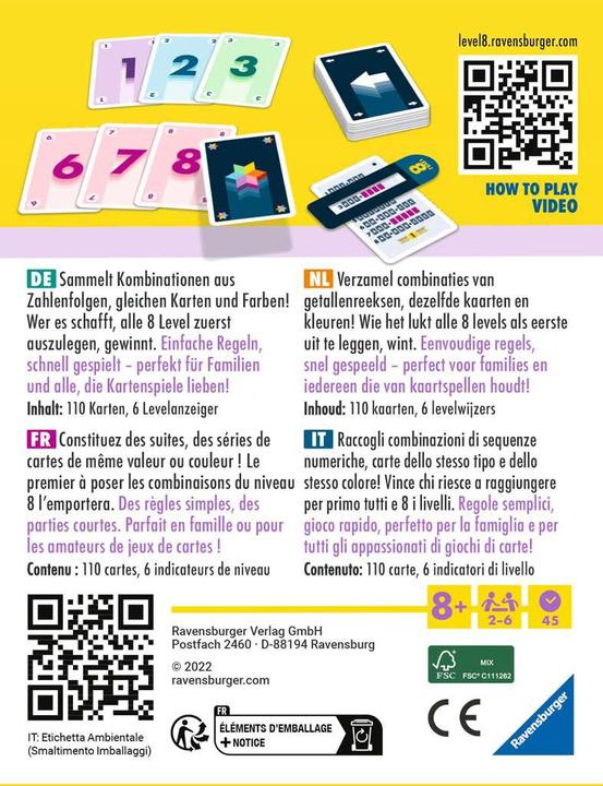 Image du produit Ravensburger Level 8® (niveau 8) (Néerlandais, Italien, Allemand, Français, Multilingue)